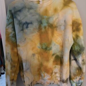 Multicolor Tie-Dye (hand dyed) crew
